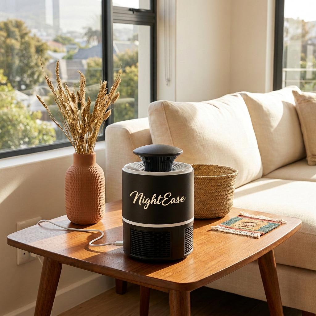 Cursive NightEase branding in lounge
