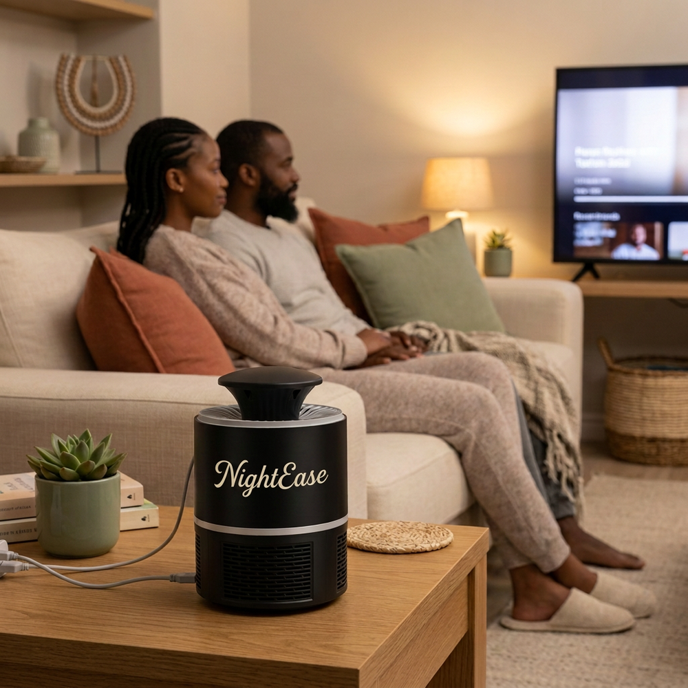 NightEase branding on the product in the lounge photo